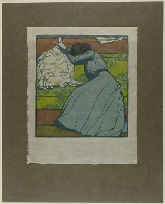 Framed Print : The Pillow, 1903. Creator: Maximilian Kurzweil Framed Print : The Pillow, 1903. Creator: Maximilian Kurzweil