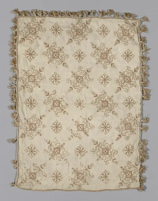 Framed Print : Pillowcase, Italy, 17th century. Creator: Unknown Framed Print : Pillowcase, Italy, 17th century. Creator: Unknown