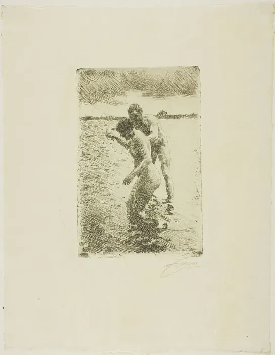 Framed Print : Pilot, 1919. Creator: Anders Leonard Zorn Framed Print : Pilot, 1919. Creator: Anders Leonard Zorn