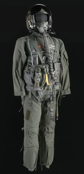 Framed Print : Pilot flight suit and gear owned by Charles F. Bolden, ca. 2000. Creator: Unknown Framed Print : Pilot flight suit and gear owned by Charles F. Bolden, ca. 2000. Creator: Unknown