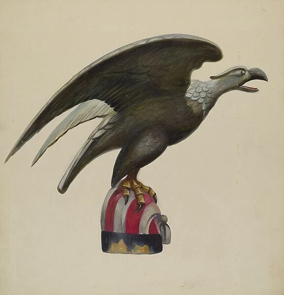 Pilot House Figure (Eagle), c. 1937. Creator: Vincent McPharlin