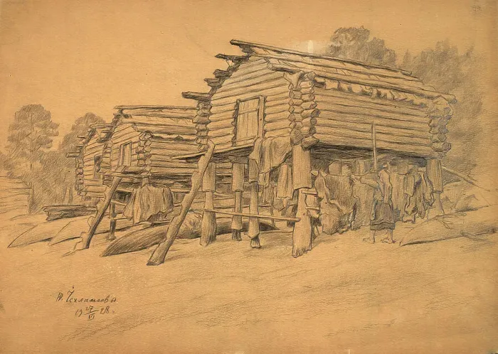 Framed Print : The pilot's storage sheds, 1928. Creator: Dmitrii Innokent'evich Karatanov Framed Print : The pilot's storage sheds, 1928. Creator: Dmitrii Innokent'evich Karatanov