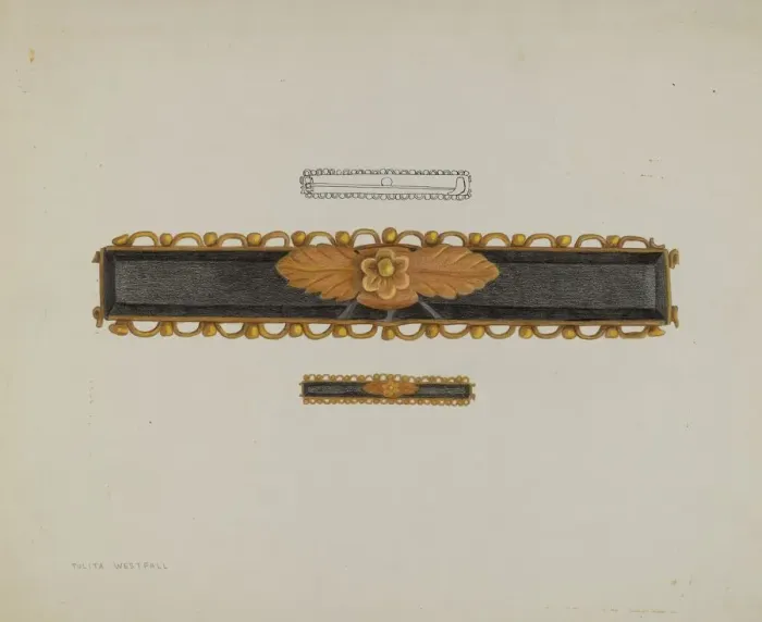 Framed Print : Pin, c. 1937. Creator: Tulita Westfall Framed Print : Pin, c. 1937. Creator: Tulita Westfall