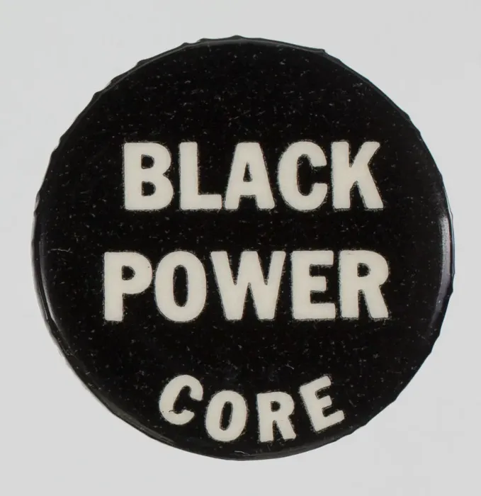 Framed Print : Pinback button for CORE and Black Power, ca. 1966. Creator: Unknown Framed Print : Pinback button for CORE and Black Power, ca. 1966. Creator: Unknown