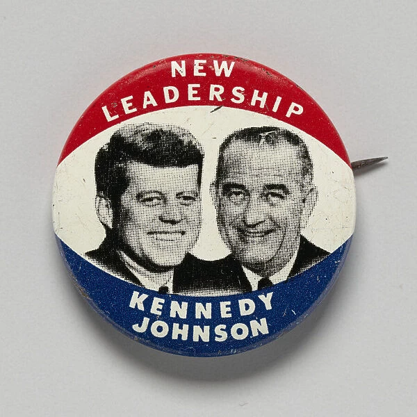 Pinback button for Kennedy - Johnson 1960 presidential campaign, 1960