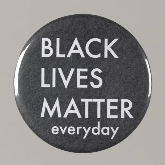 Framed Print : Pinback button stating Black Lives Matter Everyday, from MMM 20th Anniversary Framed Print : Pinback button stating Black Lives Matter Everyday, from MMM 20th Anniversary
