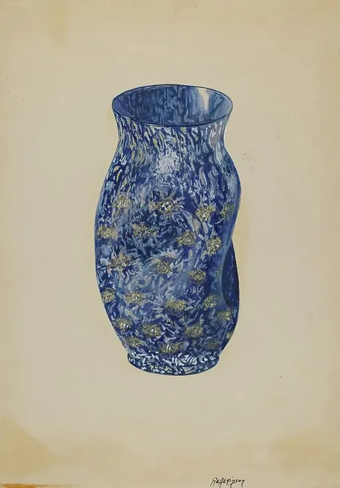 Framed Print : Pinch Vase, c. 1936. Creator: Ralph Atkinson
