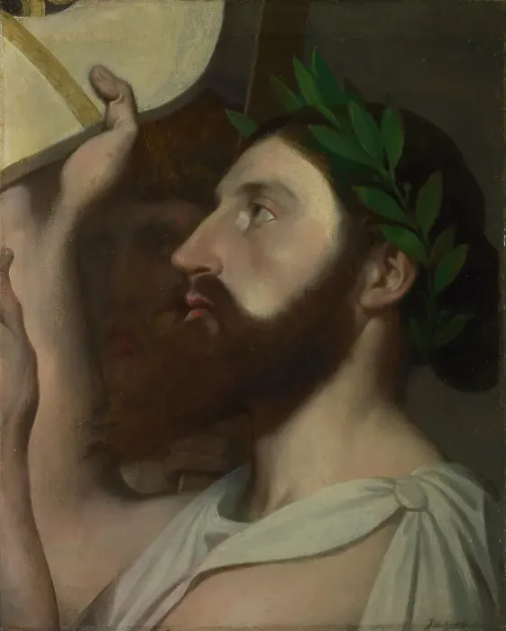 Framed Print : Pindar and Ictinus, Between 1830 and 1867. Artist: Ingres, Jean Auguste Dominique (1780-1867) Framed Print : Pindar and Ictinus, Between 1830 and 1867. Artist: Ingres, Jean Auguste Dominique (1780-1867)