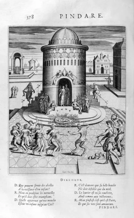 Framed Print : Pindare, 1615. Artist: Bernard Picart Framed Print : Pindare, 1615. Artist: Bernard Picart