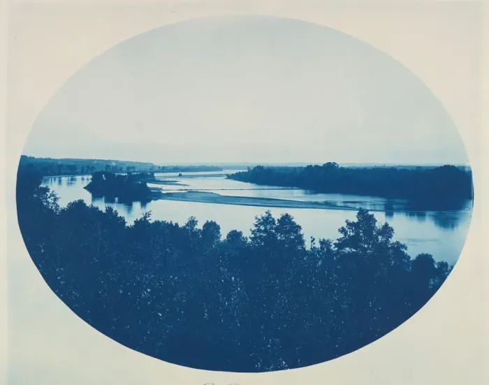 Framed Print : Pine Bend, 1885. Creator: Henry Bosse Framed Print : Pine Bend, 1885. Creator: Henry Bosse