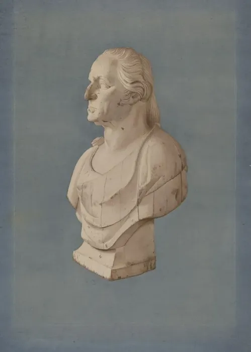 Framed Print : Pine Bust of Washington, c. 1938. Creator: Lucille Chabot Framed Print : Pine Bust of Washington, c. 1938. Creator: Lucille Chabot