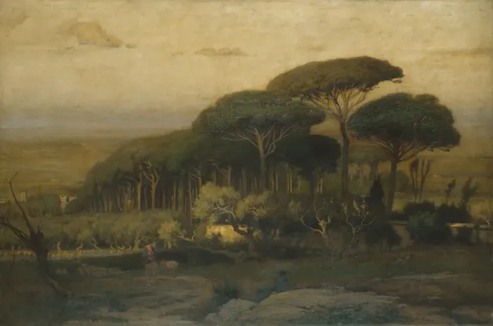 Framed Print : Pine Grove of the Barberini Villa, 1876. Creator: George Inness Framed Print : Pine Grove of the Barberini Villa, 1876. Creator: George Inness