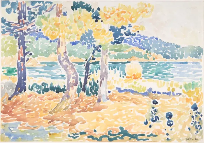 Framed Print : Pines on the Coastline, n. d Creator: Henri-Edmond Cross Framed Print : Pines on the Coastline, n. d Creator: Henri-Edmond Cross