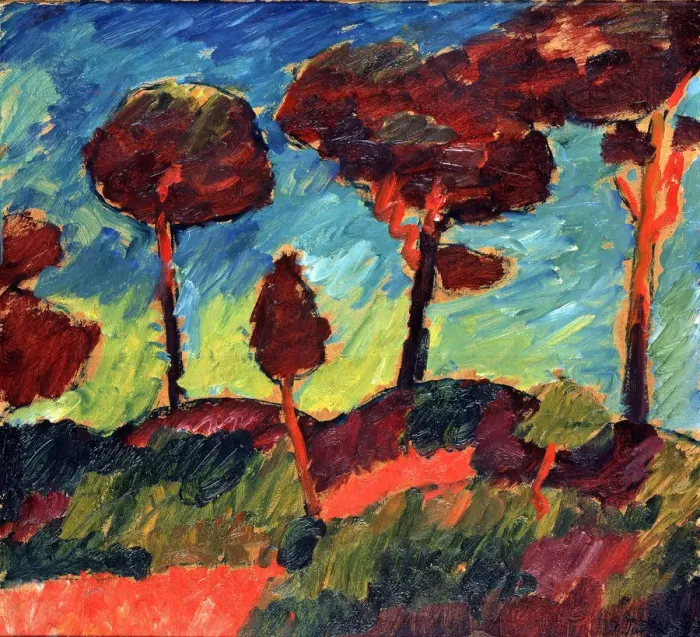 Framed Print : Pines in Prerow. Artist: Javlensky, Alexei, von (1864-1941) Framed Print : Pines in Prerow. Artist: Javlensky, Alexei, von (1864-1941)