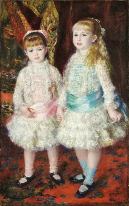 Framed Print : Pink and Blue - Alice and Elisabeth Cahen d'Anvers, 1881. Creator: Renoir, Pierre Auguste (1841-1919) Framed Print : Pink and Blue - Alice and Elisabeth Cahen d'Anvers, 1881. Creator: Renoir, Pierre Auguste (1841-1919)