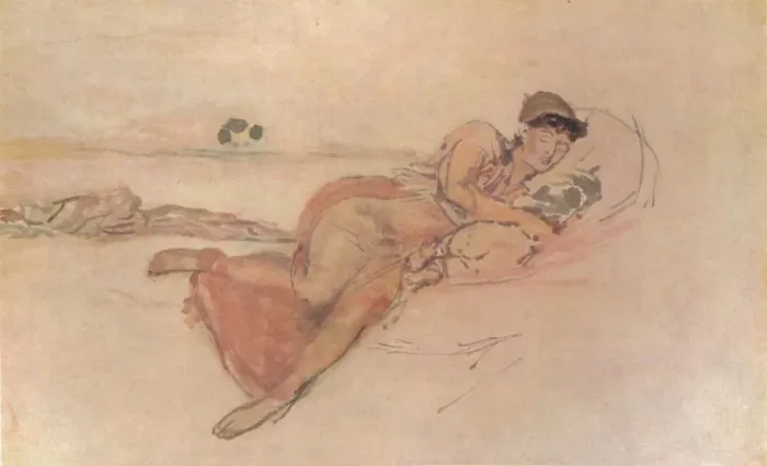Framed Print : Pink and Rose, The Mothers Sleep, c1895, (1904). Artist: James Abbott McNeill Whistler Framed Print : Pink and Rose, The Mothers Sleep, c1895, (1904). Artist: James Abbott McNeill Whistler