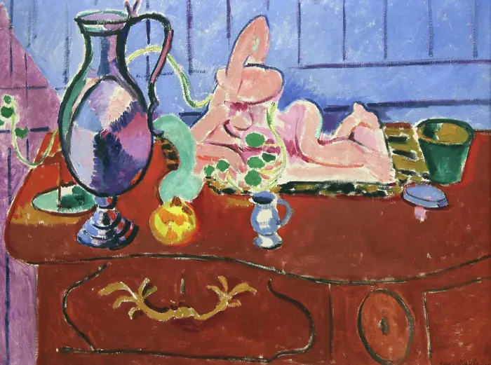 Framed Print : Pink Statuette and Jug on a Red Chest of Drawers, 1910. Creator: Henri Matisse. Pink Statuette and Jug on a Red Chest of Drawers, 1910. Creator: Henri Matisse Framed Print : Pink Statuette and Jug on a Red Chest of Drawers, 1910. Creator: Henri Matisse. Pink Statuette and Jug on a Red Chest of Drawers, 1910. Creator: Henri Matisse