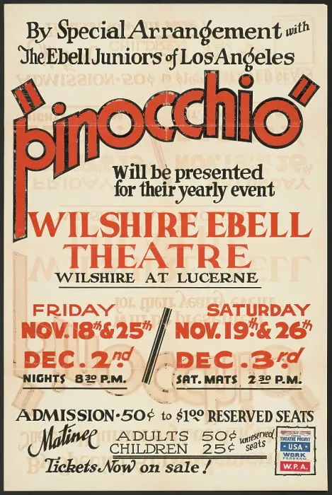 Framed Print : Pinocchio, [193-]. Creator: Unknown