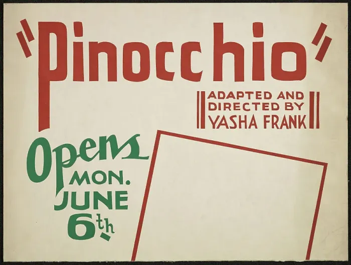 Framed Print : Pinocchio, [193-]. Creator: Unknown