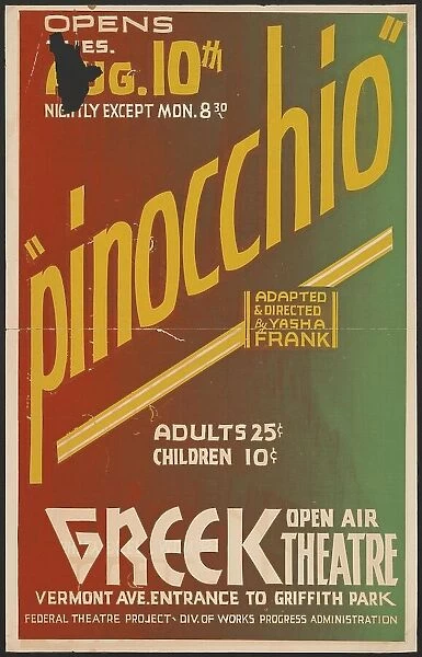Pinocchio, Los Angeles, 1937. Creator: Unknown