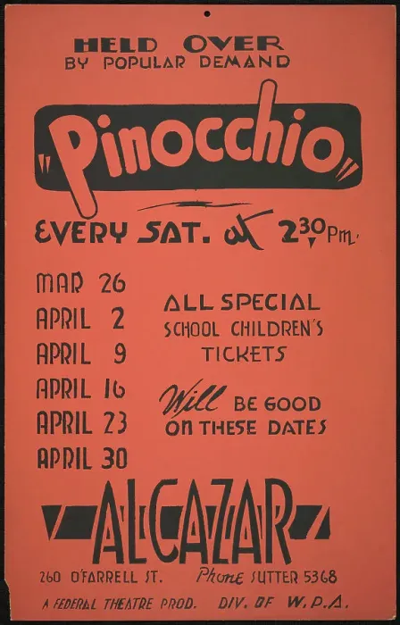 Framed Print : Pinocchio, San Francisco, 1939. Creator: Unknown Framed Print : Pinocchio, San Francisco, 1939. Creator: Unknown