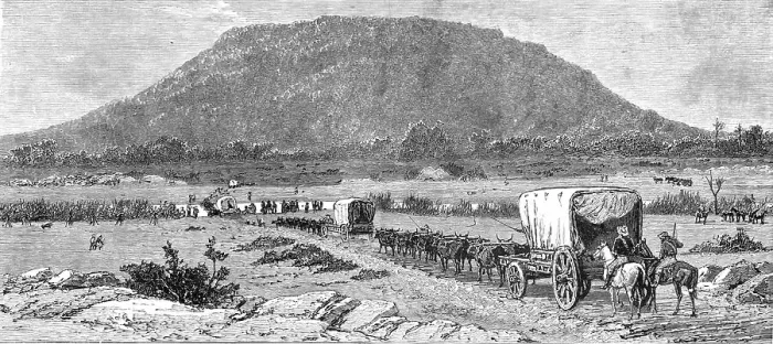 Framed Print : The Pioneer Corps of the British South Africa Co's Forces on their way to Mashonaland; Crossing th Creator: Unknown Framed Print : The Pioneer Corps of the British South Africa Co's Forces on their way to Mashonaland; Crossing th Creator: Unknown