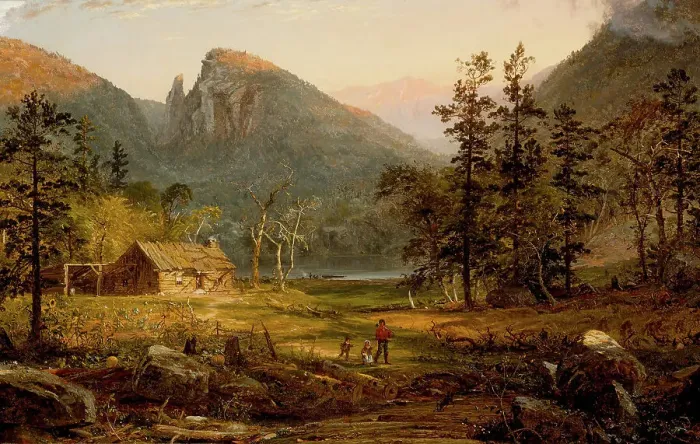 Framed Print : Pioneer's Home, Eagle Cliff, White Mountains, 1859. Creator: Jasper Francis Cropsey Framed Print : Pioneer's Home, Eagle Cliff, White Mountains, 1859. Creator: Jasper Francis Cropsey