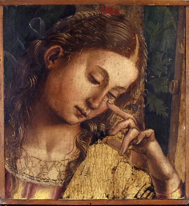Framed Print : Pious woman weeping, 1504-1505. Creator: Signorelli, Luca (ca 1441-1523) Framed Print : Pious woman weeping, 1504-1505. Creator: Signorelli, Luca (ca 1441-1523)