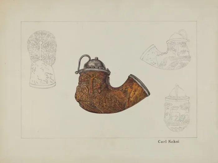 Framed Print : Pipe Bowl, c. 1937. Creator: Carl Keksi Framed Print : Pipe Bowl, c. 1937. Creator: Carl Keksi