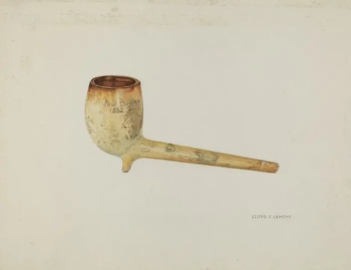 Framed Print : Pipe, c. 1937. Creator: Lloyd Charles Lemcke Framed Print : Pipe, c. 1937. Creator: Lloyd Charles Lemcke