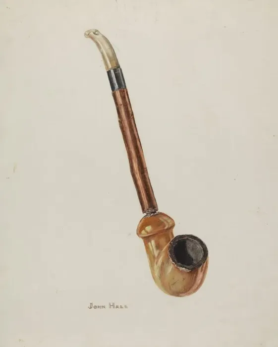 Framed Print : Pipe, c. 1940. Creator: John Hall