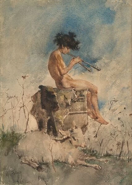 The Pipes of Pan, 1865. Creator: Mariano Fortuny y Carbo (Spanish, 1838-1874)