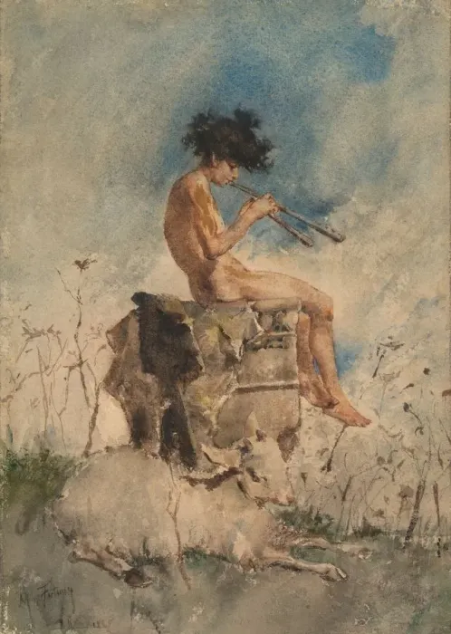 Framed Print : The Pipes of Pan, 1865. Creator: Mariano Fortuny y Carbo (Spanish, 1838-1874) Framed Print : The Pipes of Pan, 1865. Creator: Mariano Fortuny y Carbo (Spanish, 1838-1874)