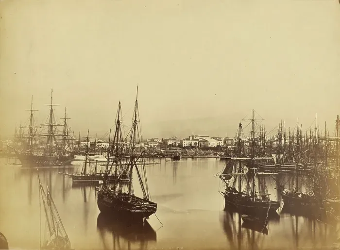 Framed Print : Piraeus, Greece, about 1865-1875. Creator: Unknown Framed Print : Piraeus, Greece, about 1865-1875. Creator: Unknown