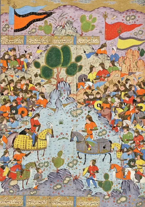 Framed Print : Piruz advises Nushzad not to rebel against Anushirvan (image 1 of 5), c1560. Creator: Unknown Framed Print : Piruz advises Nushzad not to rebel against Anushirvan (image 1 of 5), c1560. Creator: Unknown