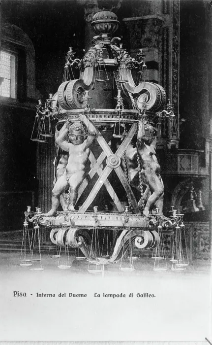 Framed Print : Pisa - Interno del Duomo La lampada Galileo. Creator: Unknown Framed Print : Pisa - Interno del Duomo La lampada Galileo. Creator: Unknown
