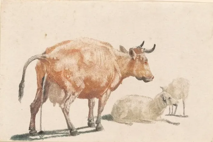 Framed Print : The Pissing Cow, 1690s. Creator: Johann Teyler Framed Print : The Pissing Cow, 1690s. Creator: Johann Teyler