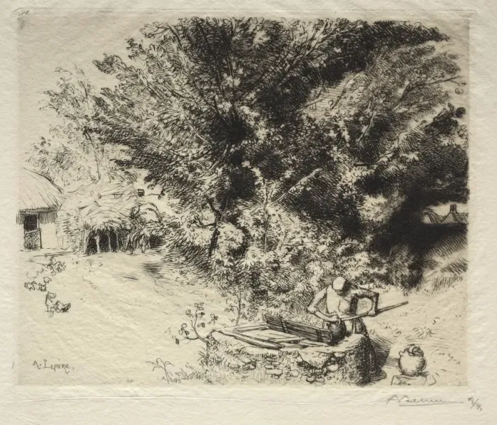 Framed Print : The Pit, 1911. Creator: Auguste Louis Lepere (French, 1849-1918) Framed Print : The Pit, 1911. Creator: Auguste Louis Lepere (French, 1849-1918)