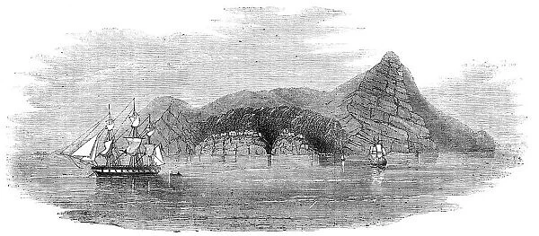 Pitcairn's Island - sketched from H.M.S. 'Amphitheatre', 1856. Creator: Unknown. Pitcairn's Island - sketched from H.M.S. 'Amphitheatre', 1856. Creator: Unknown