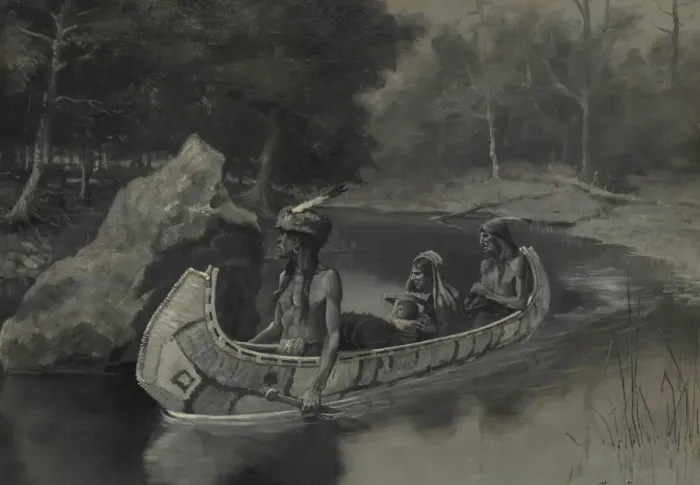 Framed Print : Pitched It Sheer into the River... Where It Still Is Seen in the Summer, 1889. Creator Framed Print : Pitched It Sheer into the River... Where It Still Is Seen in the Summer, 1889. Creator