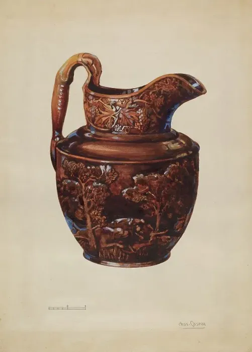 Framed Print : Pitcher, 1935 / 1939. Creator: Charles Caseau Framed Print : Pitcher, 1935 / 1939. Creator: Charles Caseau
