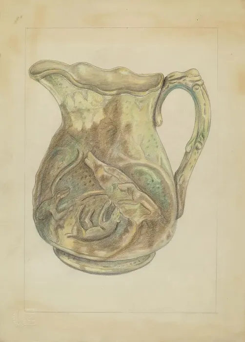 Framed Print : Pitcher, 1935 / 1942. Creator: Gertrude Lemberg Framed Print : Pitcher, 1935 / 1942. Creator: Gertrude Lemberg