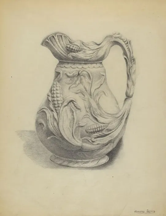 Framed Print : Pitcher, 1935 / 1942. Creator: Louis Annino Framed Print : Pitcher, 1935 / 1942. Creator: Louis Annino