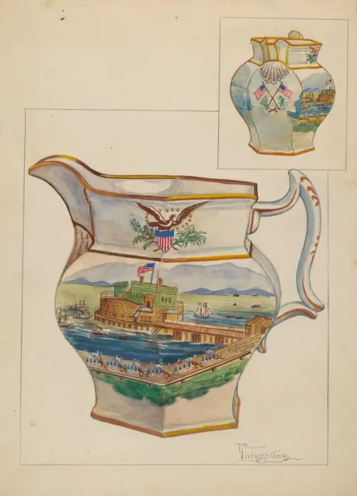 Framed Print : Pitcher, 1935 / 1942. Creator: Rolland Livingstone Framed Print : Pitcher, 1935 / 1942. Creator: Rolland Livingstone