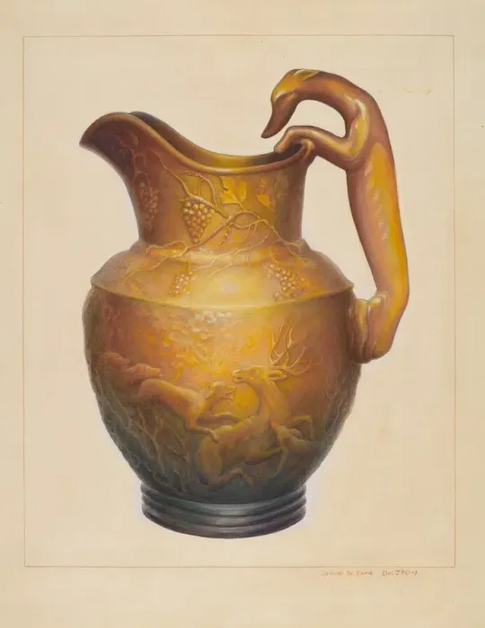 Framed Print : Pitcher, 1935 / 1942. Creator: Samuel W. Ford Framed Print : Pitcher, 1935 / 1942. Creator: Samuel W. Ford