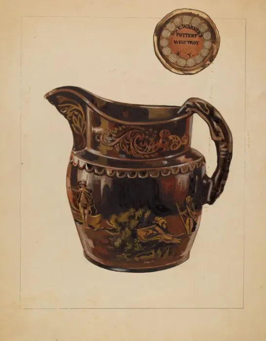 Framed Print : Pitcher, 1937. Creator: John Fisk Framed Print : Pitcher, 1937. Creator: John Fisk