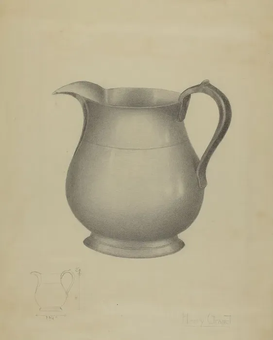 Framed Print : Pitcher, c. 1936. Creator: Henry Granet Framed Print : Pitcher, c. 1936. Creator: Henry Granet