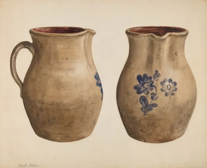 Framed Print : Pitcher, c. 1937. Creator: Yolande Delasser Framed Print : Pitcher, c. 1937. Creator: Yolande Delasser