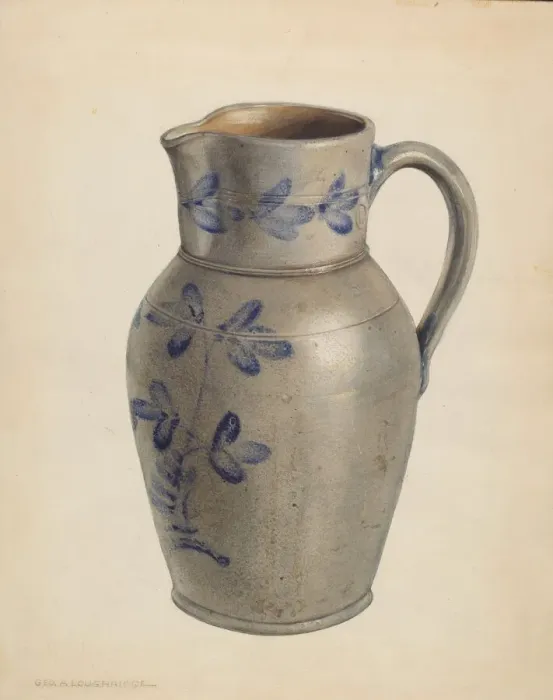 Framed Print : Pitcher, c. 1938. Creator: George Loughridge Framed Print : Pitcher, c. 1938. Creator: George Loughridge