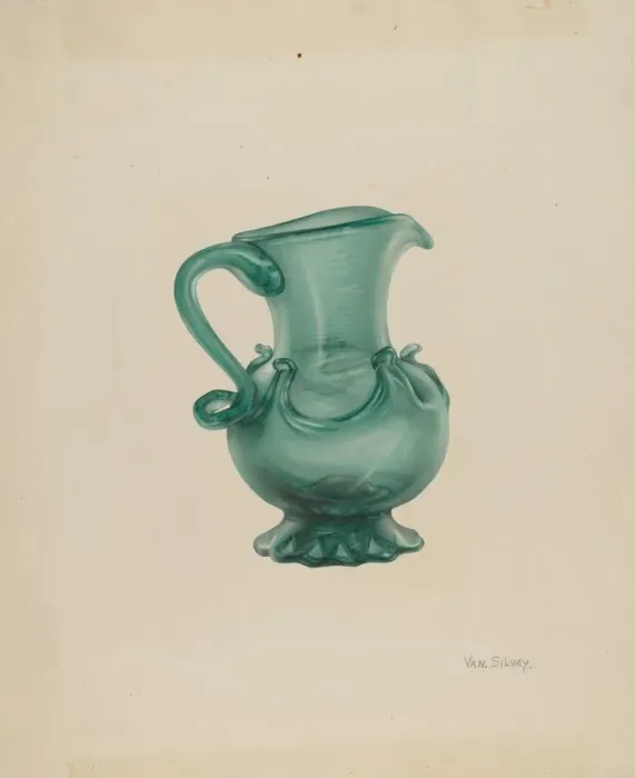 Framed Print : Pitcher, c. 1940. Creator: Van Silvay